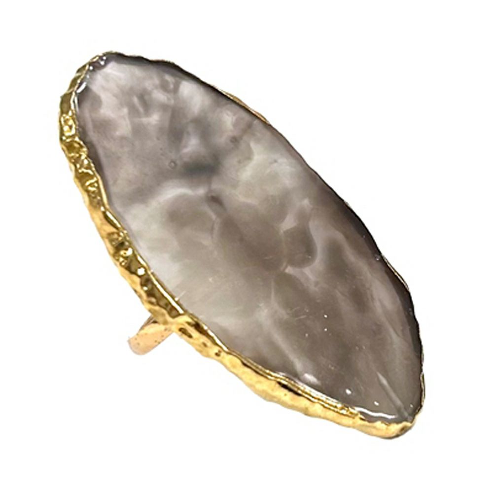 【Foula】リングストーン グレー